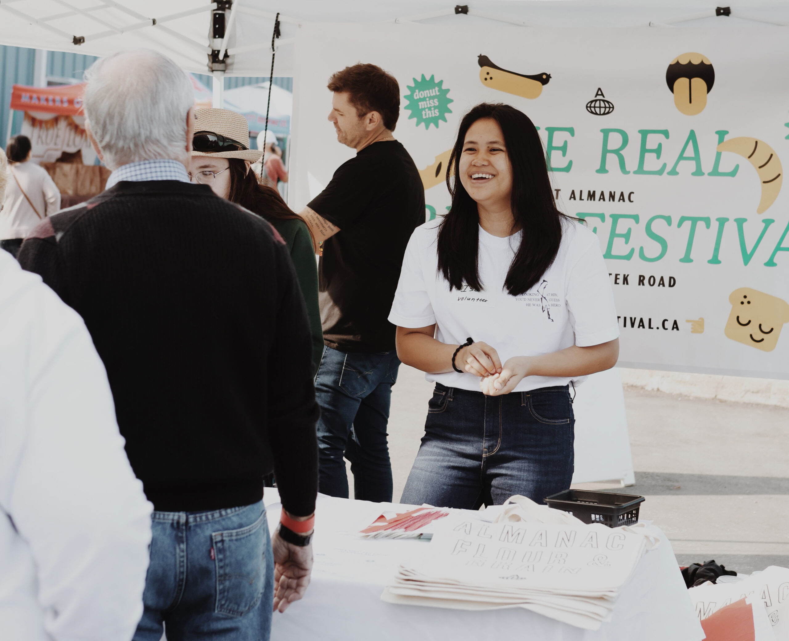 Almanac's outdoor booth at the Real Bread Festival